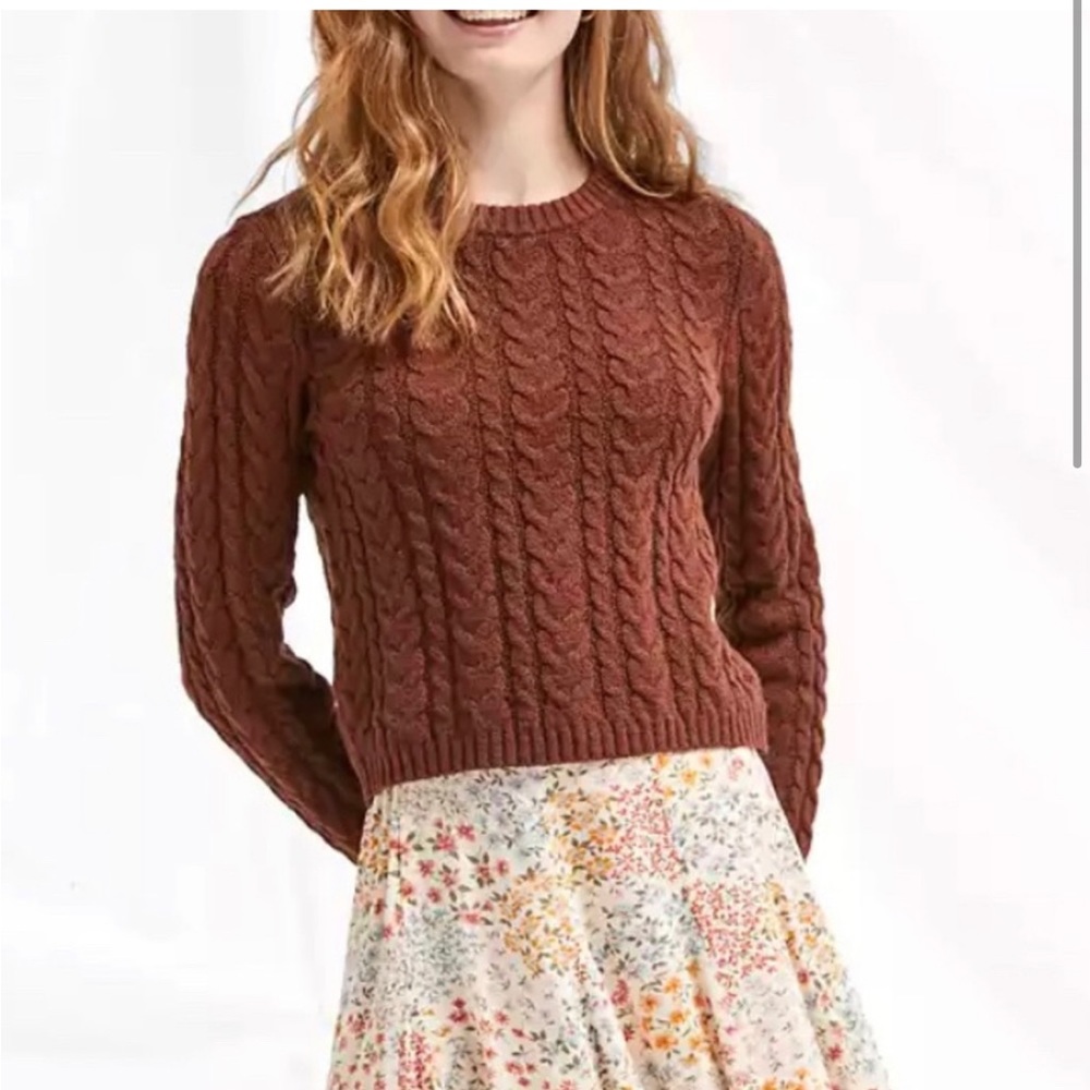 American Eagle Brown Knit Sweater